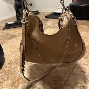 Beige Kate spade hobo bag